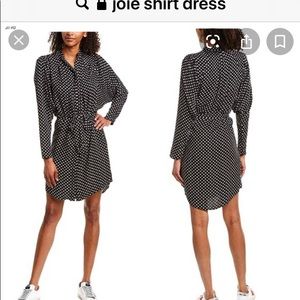 Joie Myune shirt dress with tie.  Size large